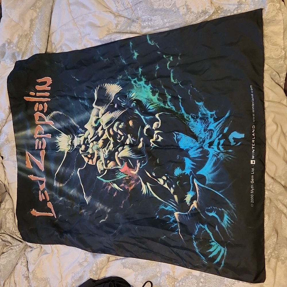 Led Zeppelin Fabric Wall Tapestry Poster Vintage Y2K